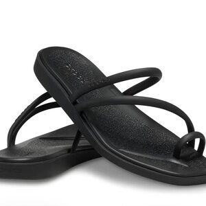 Crocs  Miami loop  black pair  and Tan pair  Women's Strappy Slide Sandals